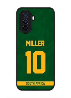 Rugged Black Edge Case for Huawei Nova Y70 , Slim fit Soft Case Flexible Rubber Edges Thin Cover - Player Name - AB de Villiers, Jersey Number- 17