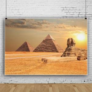 Eainb 10x8ft Egypt Sphinx Pyramid Backdrop Egyptian Travel Themed Party Photography Background Ancient Architecture Ruins Sky Clouds Boy Birthday Decor Adults Portraits Nature Scenic Photo Studio Props - Image 4