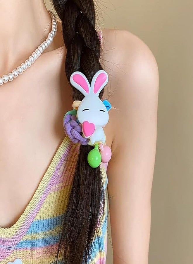 Bloriza ربطات شعر مطاطية برسومات كرتونية لطيفة من بلوريزا، ربطات شعر جميلة للفتيات، مجموعة متعددة الألوان (3 قطع) - Image 4