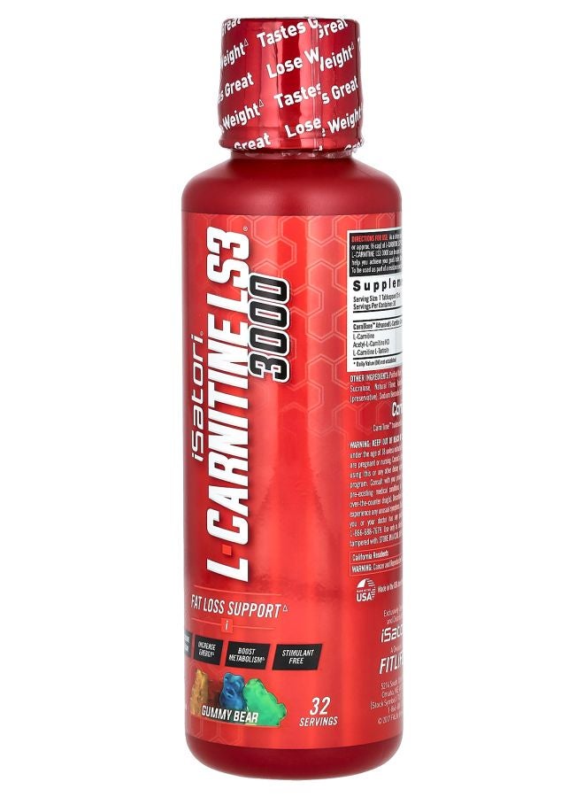 iSatori L-Carnitine LS3 3000 Gummy Bear 3000 mg 16 fl oz (480 ml) - Image 2