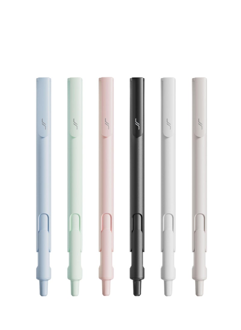 SYOSI 6PCS Upgraded 0.5mm Retractable Quick Dry Gel Ink Pens, Cute Aesthetic Gel Pens, Retractable Rolling Pen, Fine Point Smooth Writing Pens for Home School Office Supplies  - Image 1