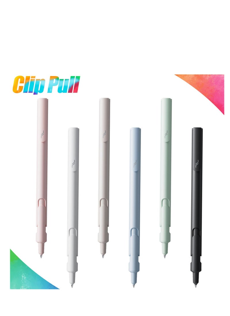 SYOSI 6PCS Upgraded 0.5mm Retractable Quick Dry Gel Ink Pens, Cute Aesthetic Gel Pens, Retractable Rolling Pen, Fine Point Smooth Writing Pens for Home School Office Supplies  - Image 2