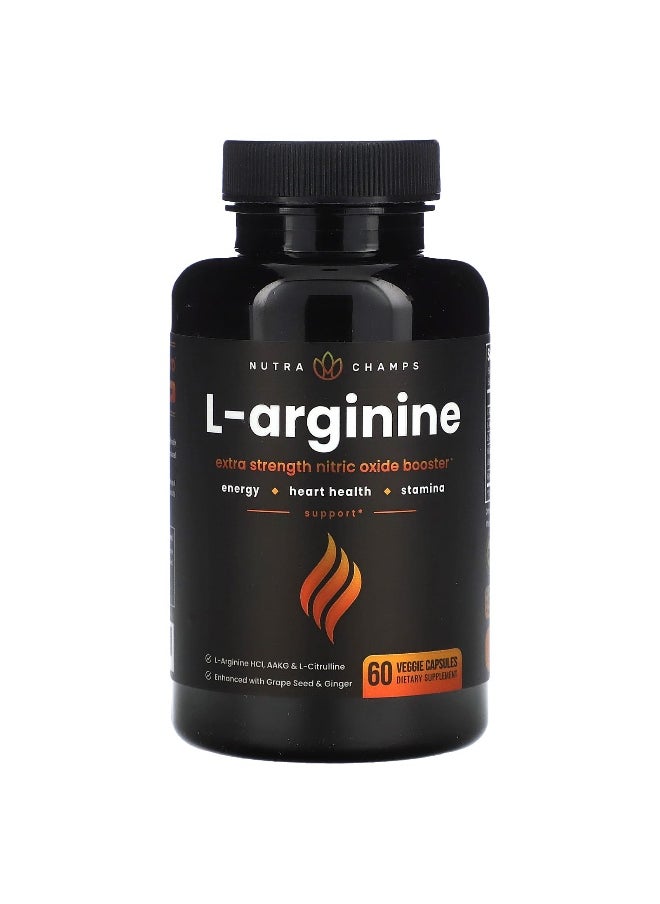 NutraChamps NutraChamps, L-Arginine, 60 Easy-to-Swallow Veggie Capsules  - Image 3