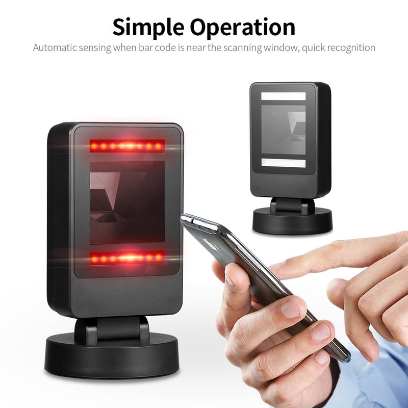 Scanning Platform 1D/2D Barcode Scanner USB Wired Bar Code Scanner for Supermarket Restaurant Bookstore Retail Store Warehouse - Image 5