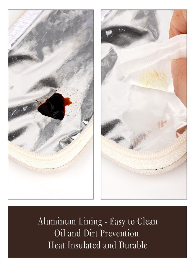 لينكيديا حقائب وجبات خفيفة للسفر من لينكيديا، حاوية معزولة حرارياً للفواكه، حقيبة تبريد طعام خارجية خفيفة الوزن ومقاومة للتسرب، ملحقات تخزين محمولة مناسبة للنزهات (بيج) - Image 4