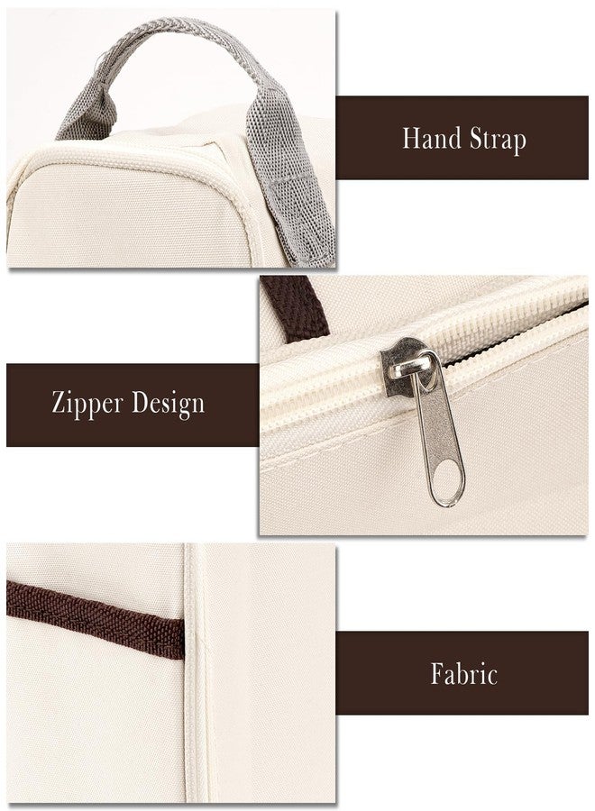 لينكيديا حقائب وجبات خفيفة للسفر من لينكيديا، حاوية معزولة حرارياً للفواكه، حقيبة تبريد طعام خارجية خفيفة الوزن ومقاومة للتسرب، ملحقات تخزين محمولة مناسبة للنزهات (بيج) - Image 3