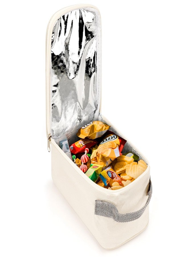 لينكيديا حقائب وجبات خفيفة للسفر من لينكيديا، حاوية معزولة حرارياً للفواكه، حقيبة تبريد طعام خارجية خفيفة الوزن ومقاومة للتسرب، ملحقات تخزين محمولة مناسبة للنزهات (بيج) - Image 1