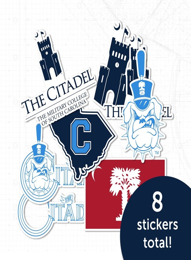Desert Cactus The Citadel Military College of South Carolina Bulldogs Sticker Vinyl Decals Laptop Water Bottle Car Scrapbook Sheet T2 (Type 2) - Image 5