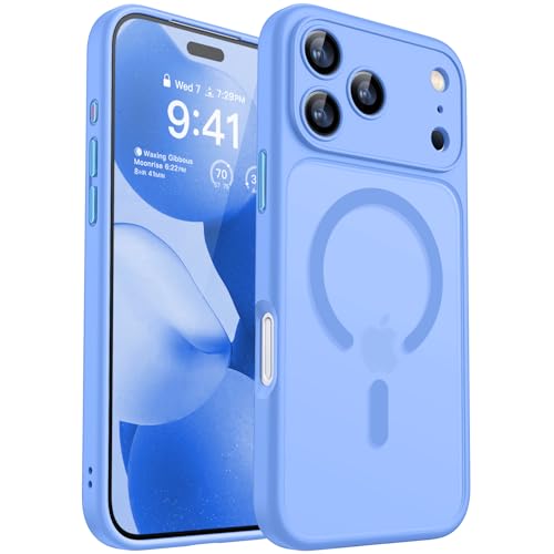 CANSHN Magnetic Compatible with iPhone 17 Pro Max Case Upgraded Full Camera Protection Compatible with Magsafe Translucent Matte Shockproof Protective Phone Cover 69 Inch Ultramarine - Image 1