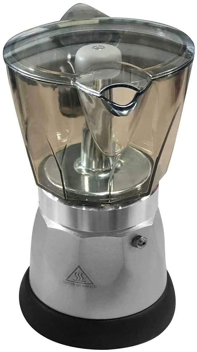 Bene Casa - Black Espresso Coffee Maker with Transparent Carafe - Brews 3 Cups in 5 Minutes - Includes Cool-touch Handle and Automatic Shut Off Feature - Image 3
