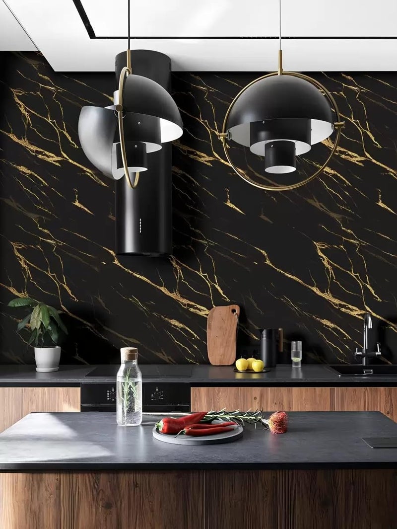 Barebeauty Self-Adhesive Wall Sticker Waterproof Anti Mode and Heat Resistant Drawer Kitchen Oil Proof Foil Stickers Kitchen Wallpaper (45cm X 300cm) (Pack of 1) - Image 4