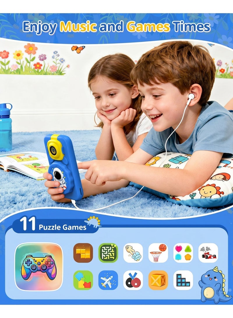 EVEREEN Kids Smart Phone Toy for Boys & Girls Ages 3-10, Kids Cell Phone Camera with 2.8” Touch Screen, Dual Camera, 1200X Microscope, Educational Learning Games, MP3 Music Player, Video Recorder, 32GB Card Birthday Gift - Image 5