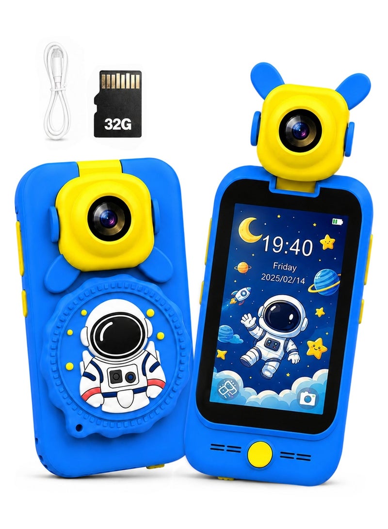 EVEREEN Kids Smart Phone Toy for Boys & Girls Ages 3-10, Kids Cell Phone Camera with 2.8” Touch Screen, Dual Camera, 1200X Microscope, Educational Learning Games, MP3 Music Player, Video Recorder, 32GB Card Birthday Gift - Image 1