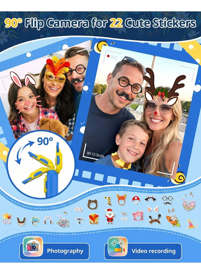 EVEREEN Kids Smart Phone Toy for Boys & Girls Ages 3-10, Kids Cell Phone Camera with 2.8” Touch Screen, Dual Camera, 1200X Microscope, Educational Learning Games, MP3 Music Player, Video Recorder, 32GB Card Birthday Gift - Image 4