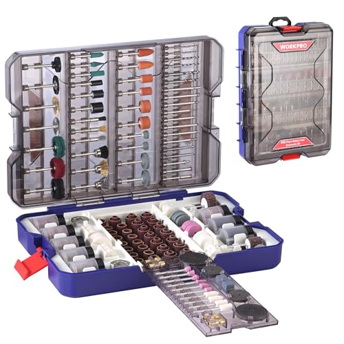 WORKPRO 698-Piece Rotary Tool Accessories Kit, Rotary Tool Bits for Easy Cutting, Grinding, Sanding, Polishing, Cleaning, Drilling, Carving and Engraving - Image 1