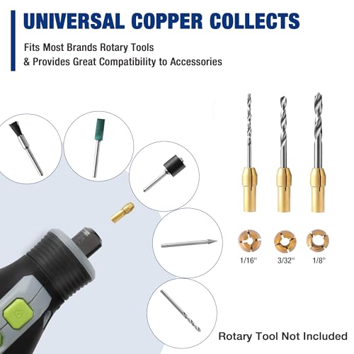 WORKPRO 698-Piece Rotary Tool Accessories Kit, Rotary Tool Bits for Easy Cutting, Grinding, Sanding, Polishing, Cleaning, Drilling, Carving and Engraving - Image 5