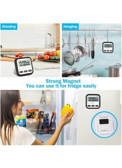 BENCI BENCI Digital Kitchen Timer Magnetic Countdown Up Cooking Timer Clock with Magnet Back Countdown Reminder Alarm Clock for Baking Sports Games Office Black  - Image 5