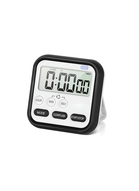 BENCI Digital Kitchen Timer Magnetic Countdown Up Cooking Timer Clock with Magnet Back Countdown Reminder Alarm Clock for Baking Sports Games Office Black