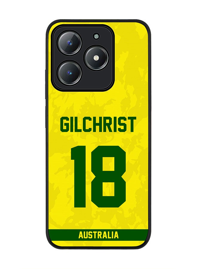 Stylizedd For Realme C63 / Realme C61 4G Case,Slim fit Camera Protection, Shockproof Thin Phone cover  - Australia Adam Gilchrist, Jersey No 18 - Image 1