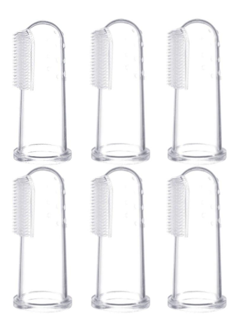 6Pcs Baby Finger Toothbrush for Training Teething - Infant & Toddles & Lids Teeth Brush Soft Babies Toothbrushes Oral Cleaning Massager to Train Your Child Healthy Oral Habits - Image 1