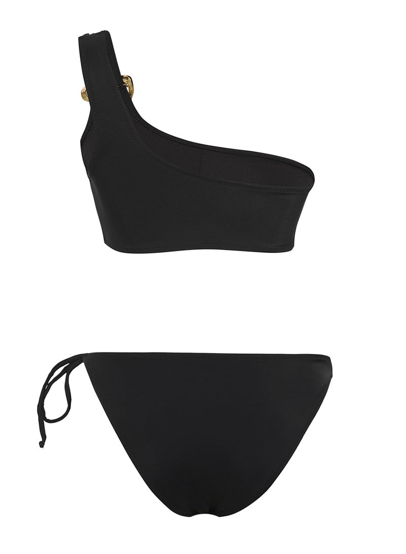 trendyol Black Accessory Single Shoulder Covered Regular Waist Bikini Set Tbess25Bt00091 - Image 5