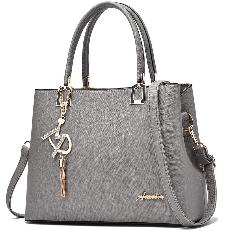 ToLFE Womens Purses and Handbags Shoulder Bags Ladies Designer Top Handle Satchel Tote Bag (Grey) - Image 1