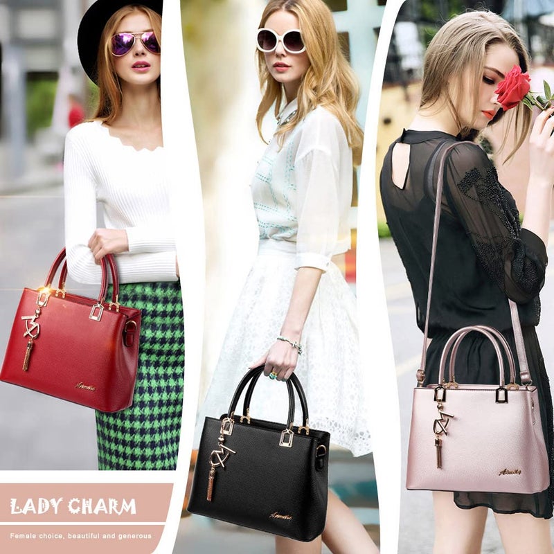 ToLFE Womens Purses and Handbags Shoulder Bags Ladies Designer Top Handle Satchel Tote Bag (Grey) - Image 2