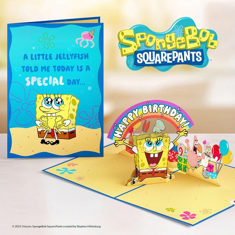 Lovepop SpongeBob SquarePants Happy 3D Pop-Up Birthday Card - for Him, Her, Kids, Boys, Girls, Men, Women - 5" x 7" - Envelope Included - Image 3