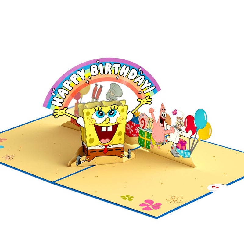 Lovepop SpongeBob SquarePants Happy 3D Pop-Up Birthday Card - for Him, Her, Kids, Boys, Girls, Men, Women - 5" x 7" - Envelope Included - Image 5