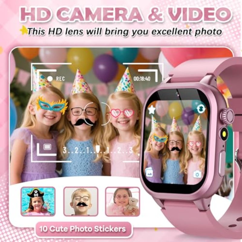 Smart Watches for Girls Boys Toys Ages 4-12 with 30+ Games Video Recorder Music Alarm Clock Learning Card HD Touchscreen 4 5 6 7 8 Year Olds Birthday Gift - Image 4