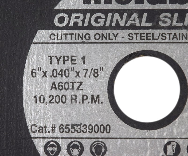 Metabo 655339000 6 x 040 x 78  A60TZ Type 1 Original Slicer Cutting Wheels 10 Pack - Image 3