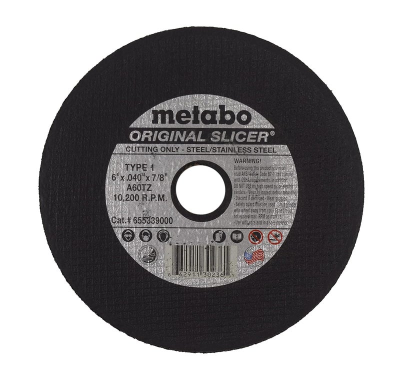 Metabo 655339000 6 x 040 x 78  A60TZ Type 1 Original Slicer Cutting Wheels 10 Pack - Image 2