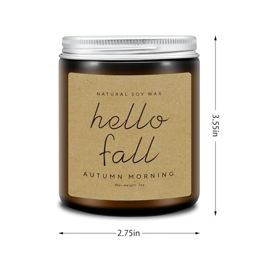 Lihome Fall Decorations for Home - Fall Candles, Gifts for Women, Natural Soy Wax Autumn Morning Scented Candles - Image 4
