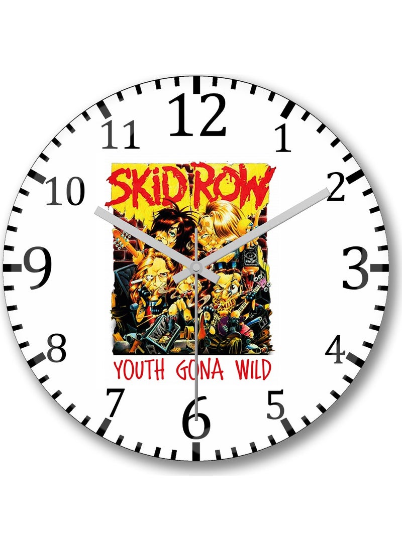 Baskı Dükkanı Print Shop Skins Projeto Wall Clock Curved Real Glass 