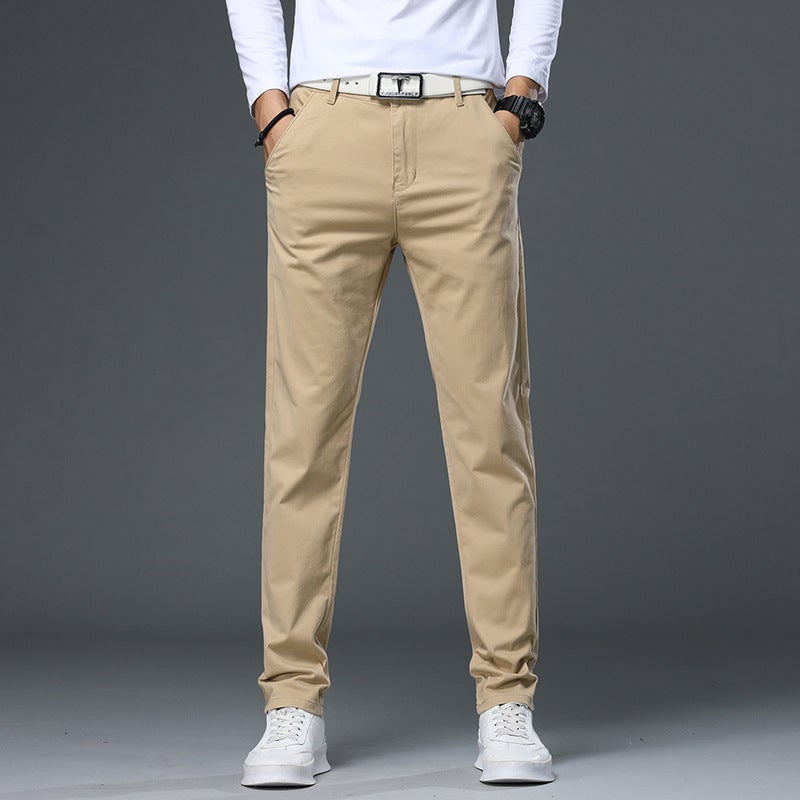 2025 Popular Comfortable Men'S Casual Pants Spring Korean Style Slim Fit Stretch Pants Trendy Versatile Straight-Leg Pants - Image 5
