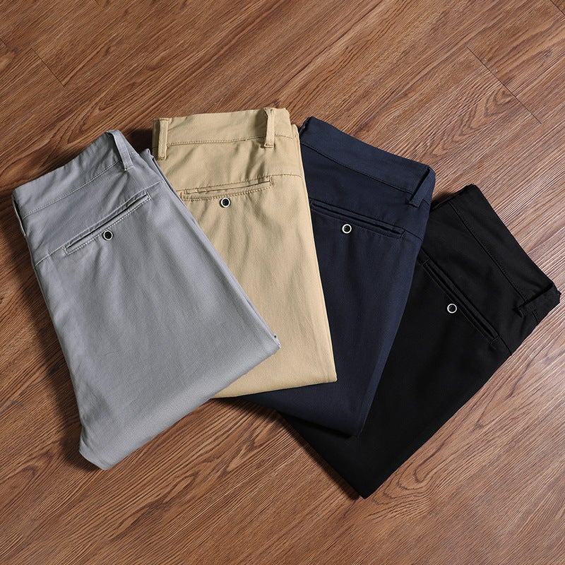 2025 Popular Comfortable Men'S Casual Pants Spring Korean Style Slim Fit Stretch Pants Trendy Versatile Straight-Leg Pants - Image 2