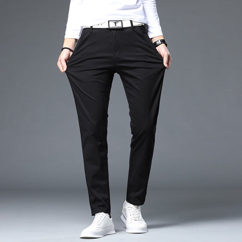 2025 Popular Comfortable Men'S Casual Pants Spring Korean Style Slim Fit Stretch Pants Trendy Versatile Straight-Leg Pants - Image 3