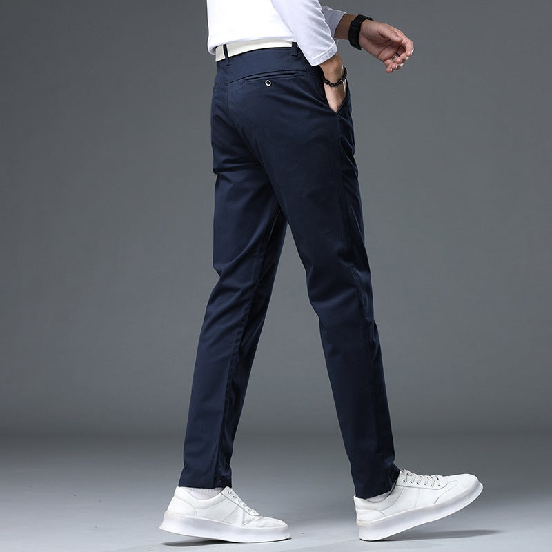 2025 Popular Comfortable Men'S Casual Pants Spring Korean Style Slim Fit Stretch Pants Trendy Versatile Straight-Leg Pants - Image 4
