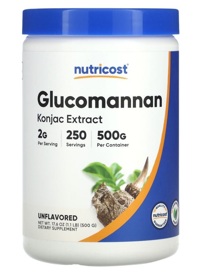 Nutricost مستخلص غلوكومانان من كونجاك بدون نكهة 17.6 أونصة (500 جرام)
