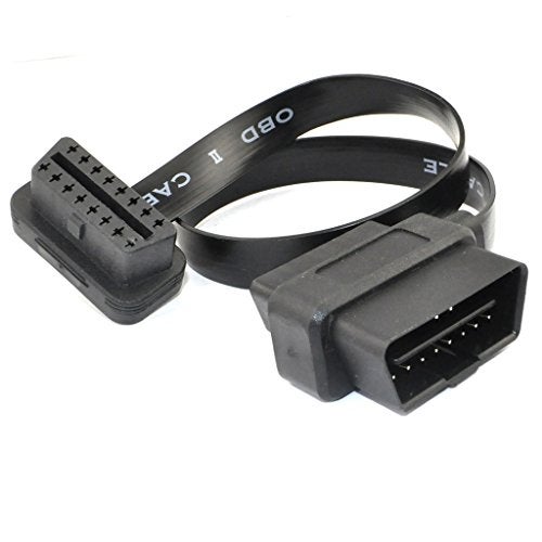 OLLGEN 60CM Ultra Slim 2 in 1 OBDII OBD2 Cable 16 Pin Female to Male/Female Extension Connector Cable Splitter,24Inch/2Feet - Image 2