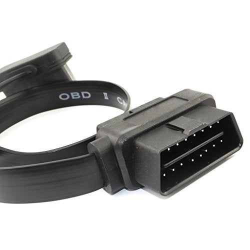 OLLGEN 60CM Ultra Slim 2 in 1 OBDII OBD2 Cable 16 Pin Female to Male/Female Extension Connector Cable Splitter,24Inch/2Feet - Image 3