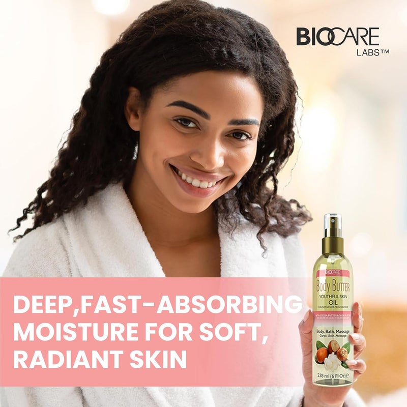 Biocare Body Butter Youthful Skin Oil with Cocoa Butter Shea Butter Infused with Vitamin E 6 oz - Image 3