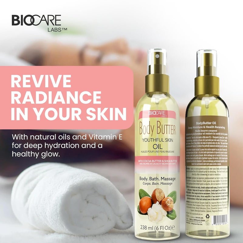 Biocare Body Butter Youthful Skin Oil with Cocoa Butter Shea Butter Infused with Vitamin E 6 oz - Image 5