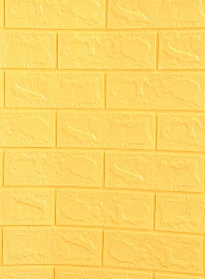 JSAITOYS 1PC Yellow Colors Waterproof Brick Wall Sticker 3D Foam Wallpaper - Image 4