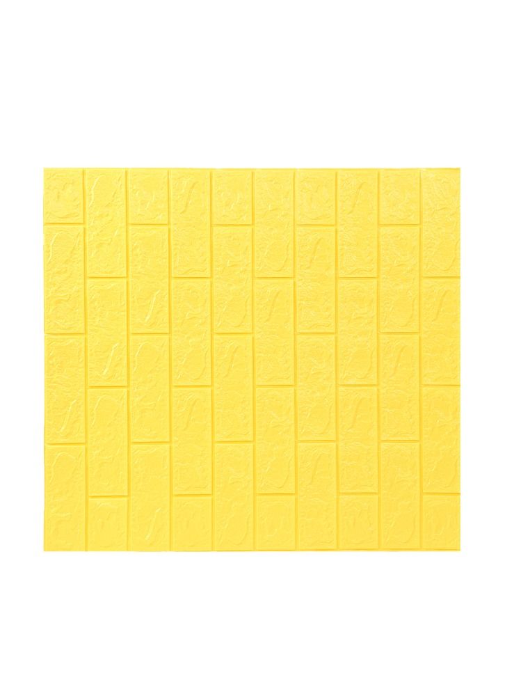 JSAITOYS 1PC Yellow Colors Waterproof Brick Wall Sticker 3D Foam Wallpaper - Image 1