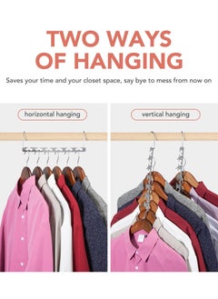 KASTWAVE Closet Organizers and Storage, Metal Magic Hangers Space Saving Hangers Hold Up to 30lbs for Heavy Clothes, Heavy Duty Closet Hangers Organizer Space Saver Hangers Closet Organizers(10 Pack)  - Image 3