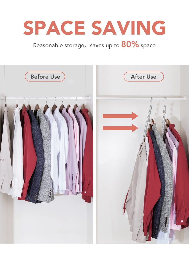 KASTWAVE - Closet Organizers and Storage, Metal Magic Hangers Space Saving Hangers Hold Up to 30lbs for Heavy Clothes, Heavy Duty Closet Hangers Organizer Space Saver Hangers Closet Organizers(10 Pack) - Image 1