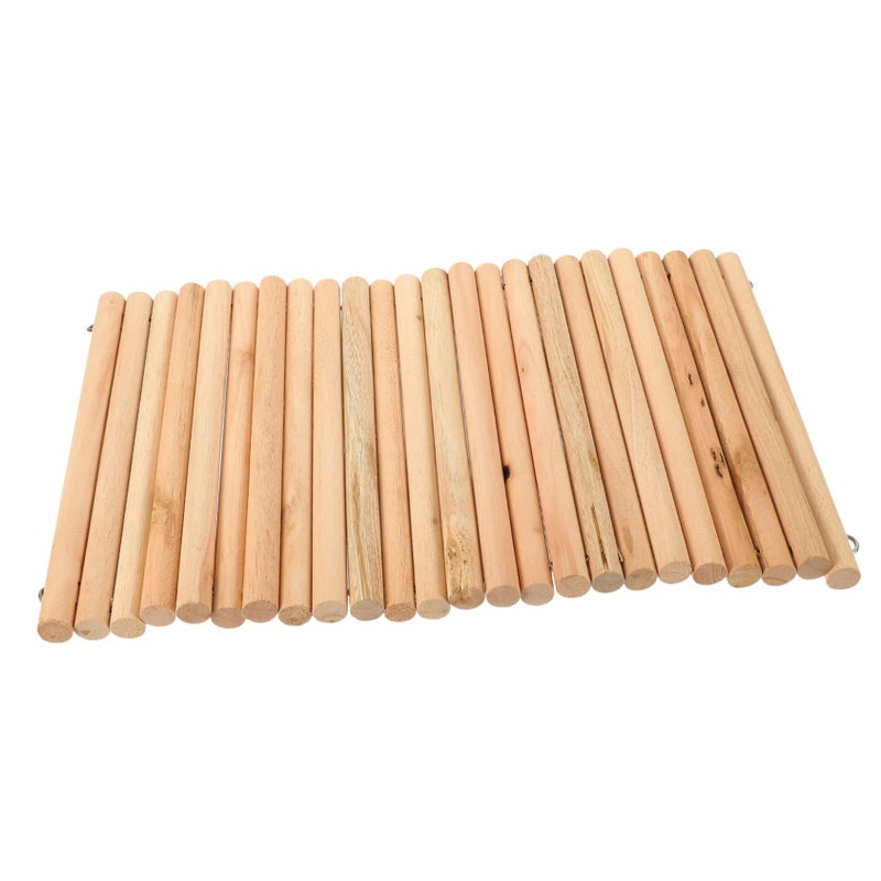 Wooden Hamster Hideout Bridge Small Pet Hiding Tunnel Sturdy Tube - Image 2