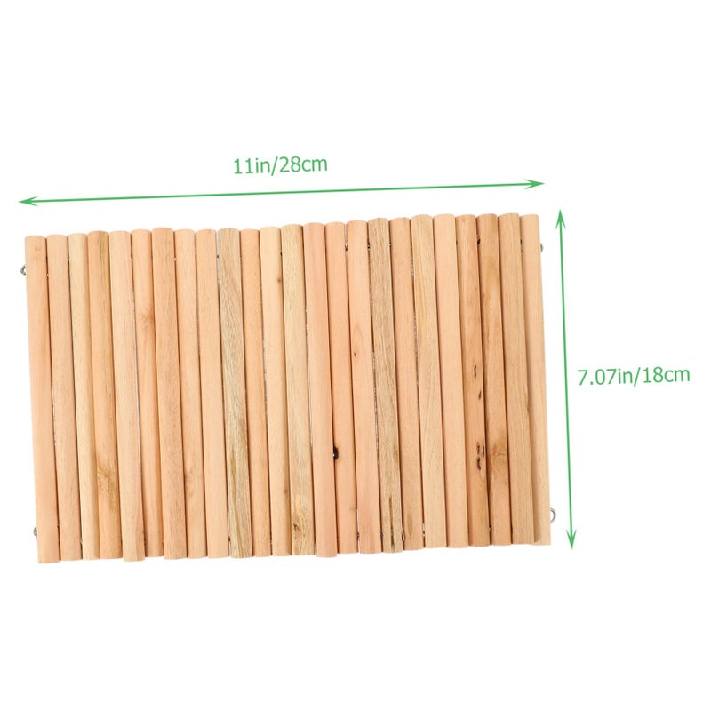 Wooden Hamster Hideout Bridge Small Pet Hiding Tunnel Sturdy Tube - Image 3
