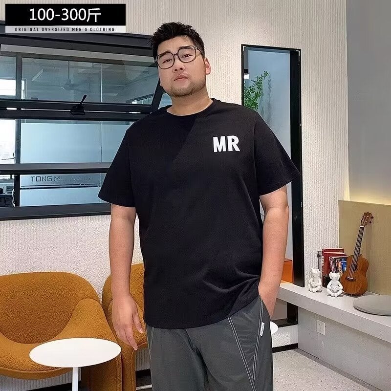 2024 Summer Combed Short-Sleeved T-Shirt Men'S Printed Round Neck Loose Fashionable Cotton T-Shirt Men'S Youth Plus Size Top - Image 1